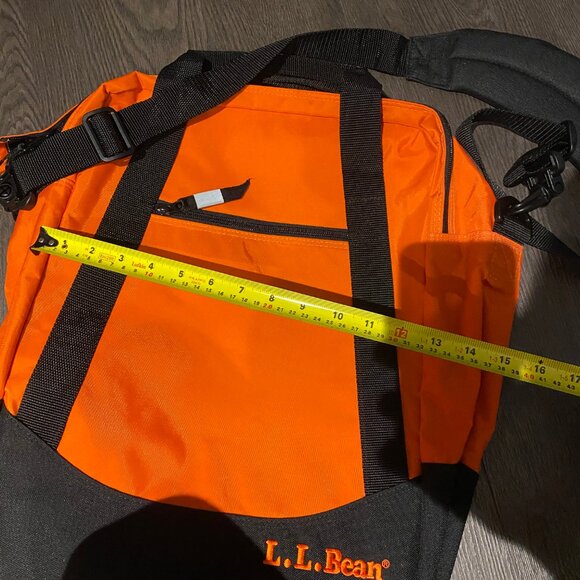 L.L. Bean Shoulder Messenger Bag Vintage 90’s Rare Orange Adjustable - Picture 12 of 13